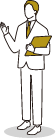 案内する男性 イメージイラスト